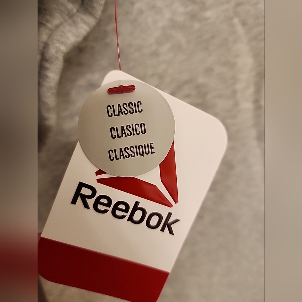 Reebok Men's Classic Delta Logo Hoodie Size 2XL Relaxed Fit Grey Heather NWT - Picture 2 of 9